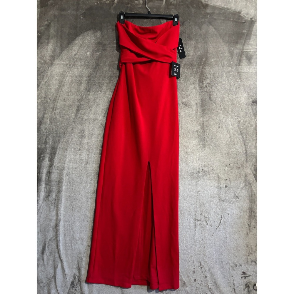 Lulus Own the Night Red Strapless Maxi Dress Women's Medium Red - Picture 6 of 16
